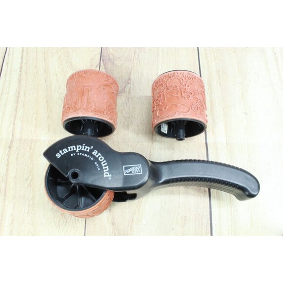 Stampin Up! Stamp Flowers Blooming Wood Mounted Rollagraph Acrylic Set - Picture 2 of 7